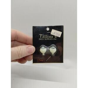 Tallina's 12mm Blue Acrylic/Plastic Doll Eyes For Doll Making - Round